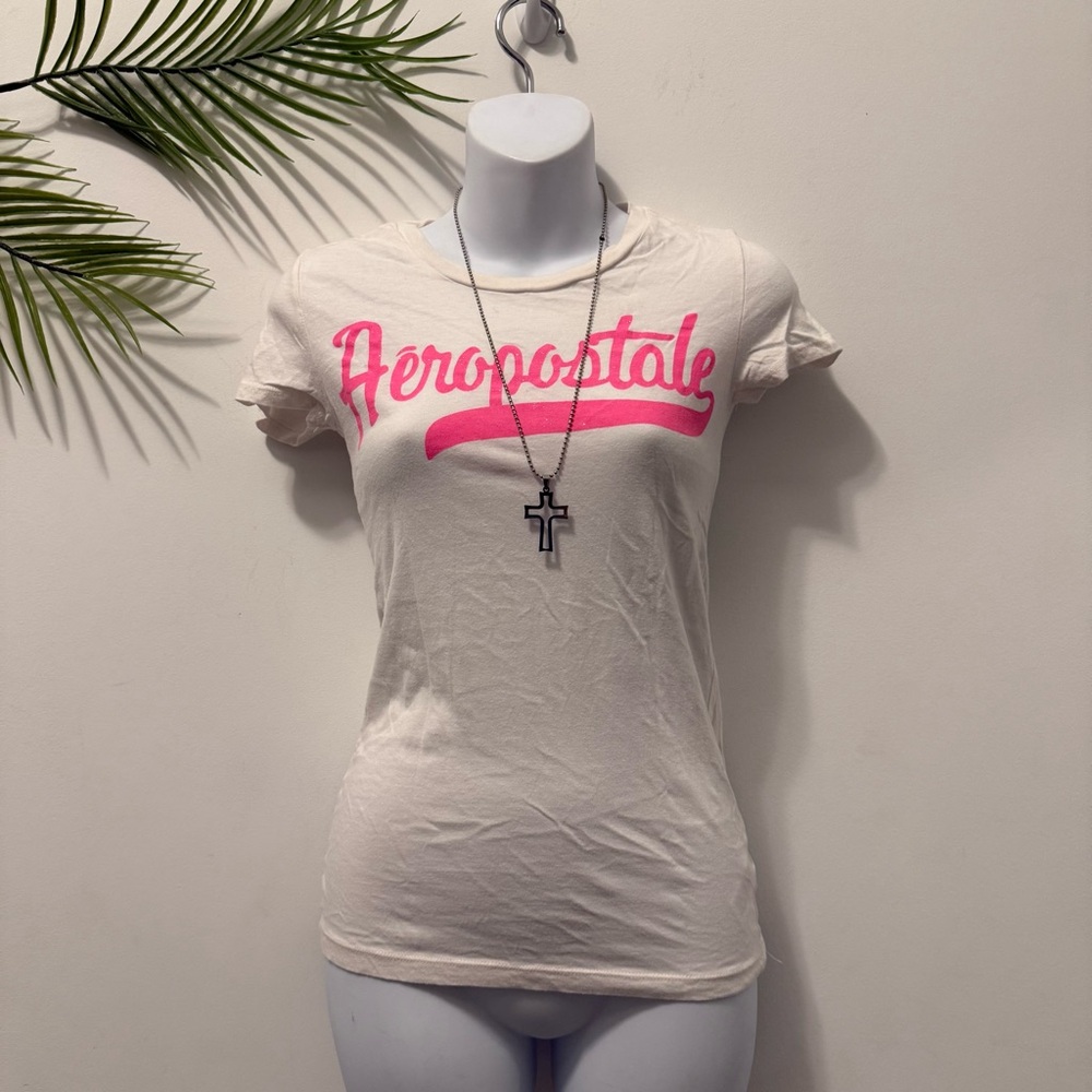 Y2k Aeropostale White Baby Tee🌸 ⚪️💓